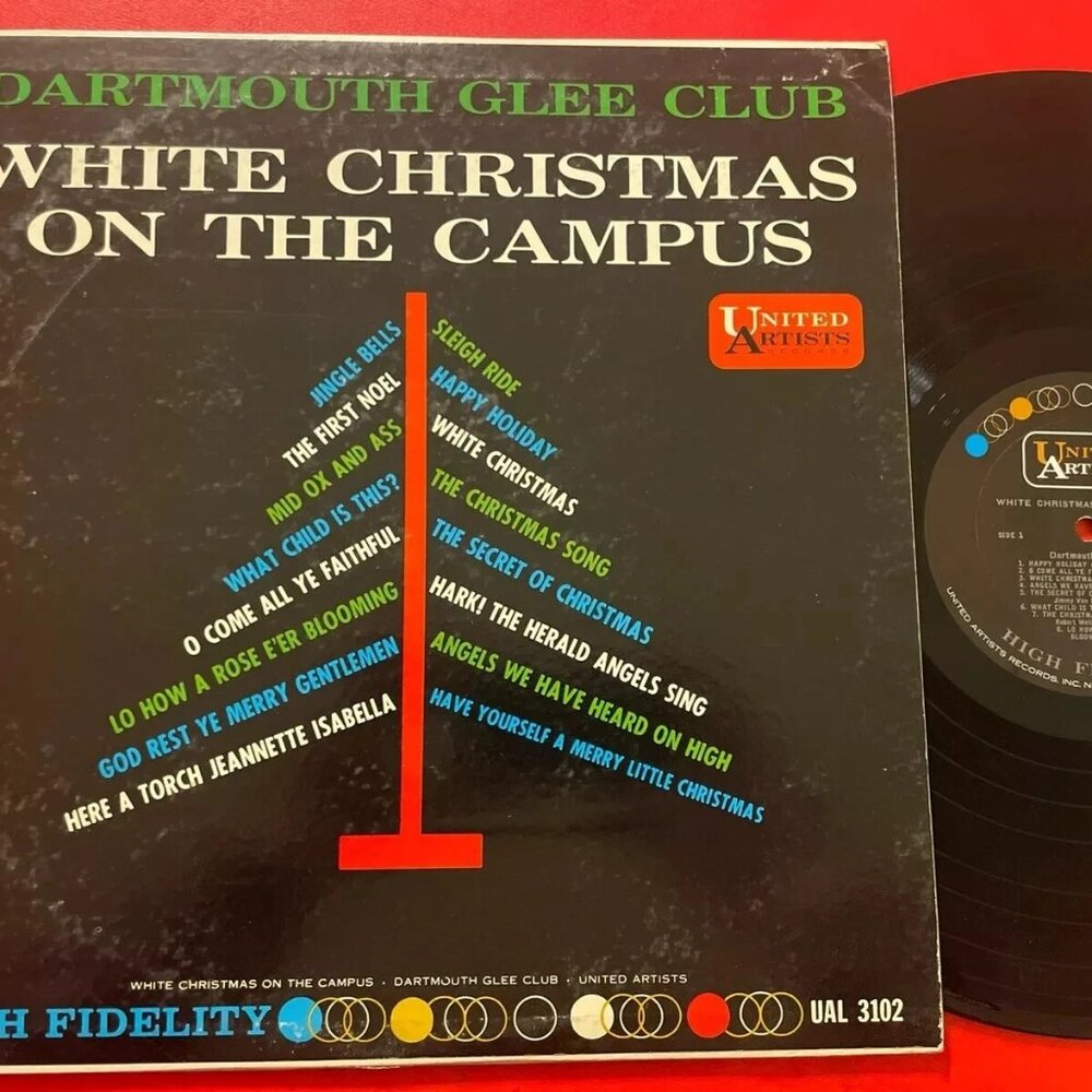 Dartmouth Glee Club White Christmas on the Campus Vinyl LP United Artists